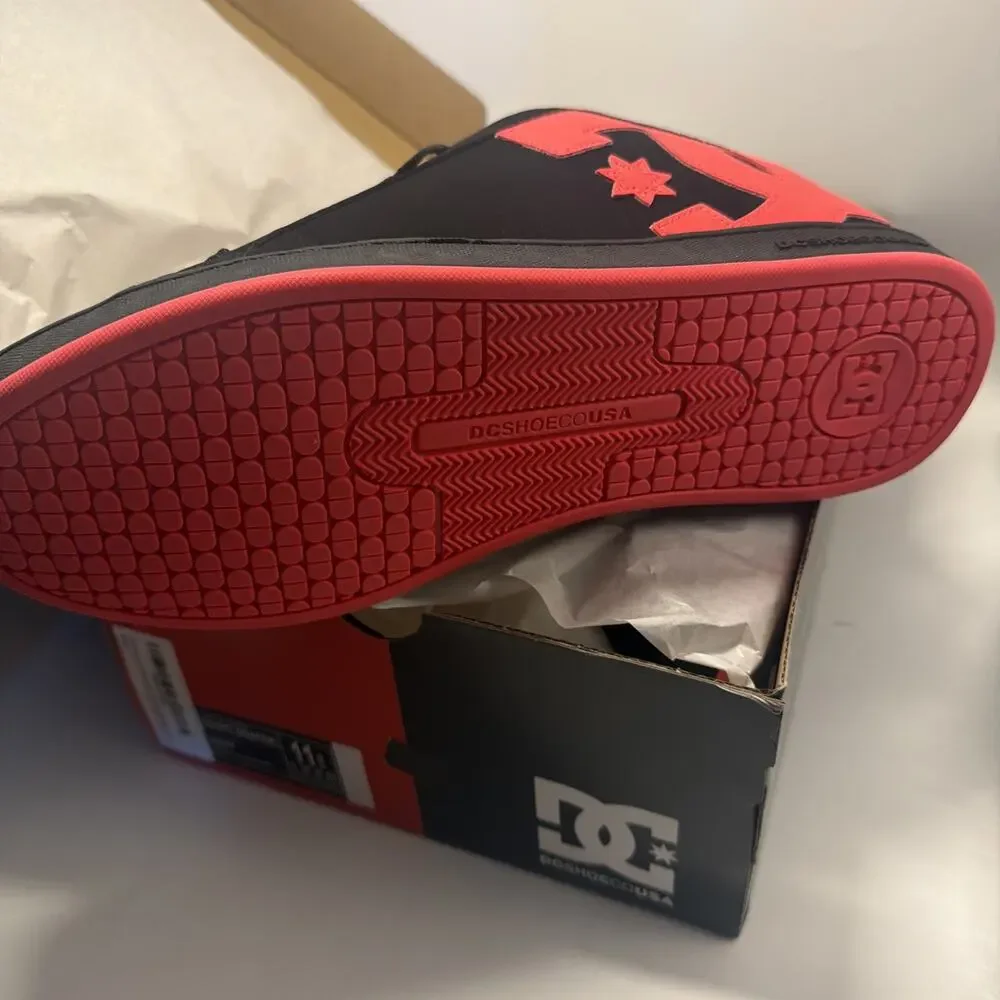 NEW! DC COURT GRAFFIK MEN'S BLACK/RED WORK SHOE BOOTS - Size 11